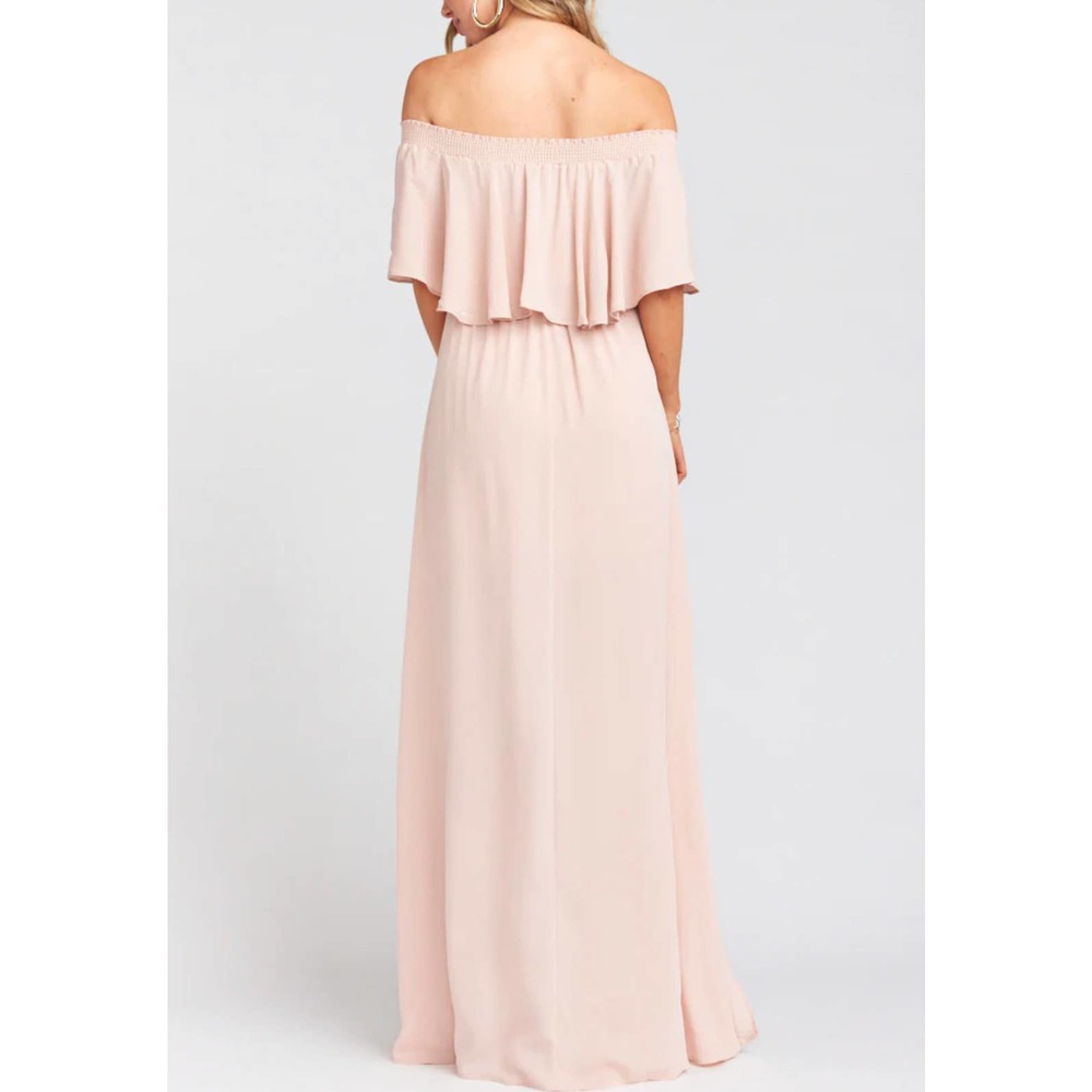 SHOW ME YOUR MUMU LINED DOUBLE SLIT VERSATILE RUFFLE TOP DRESS LARGE - Picture 2 of 10